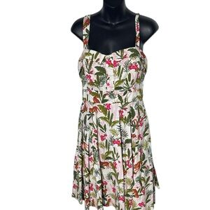 Eva rose vintage women’s retro dress floral tropical tiger print